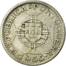 Coin, Angola, 10 Escudos, 1955, EF(40-45), Silver, KM:73