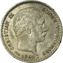 Coin, Denmark, Christian IX, 10 Öre, 1903, Copenhagen, EF(40-45), Silver