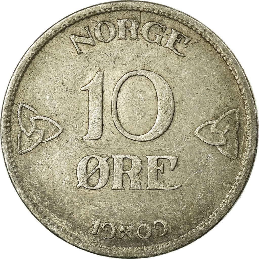 Coin, Norway, Haakon VII, 10 Öre, 1909, VF(30-35), Silver, KM:372