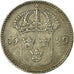 Coin, Sweden, Gustaf V, 10 Öre, 1929, EF(40-45), Silver, KM:780