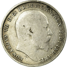 Coin, Great Britain, Edward VII, 3 Pence, 1906, VF(20-25), Silver, KM:797.2
