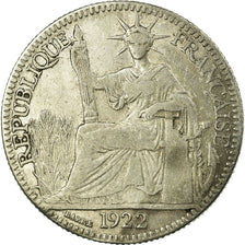 Coin, FRENCH INDO-CHINA, 10 Cents, 1922, Paris, VF(30-35), Silver, KM:16.1