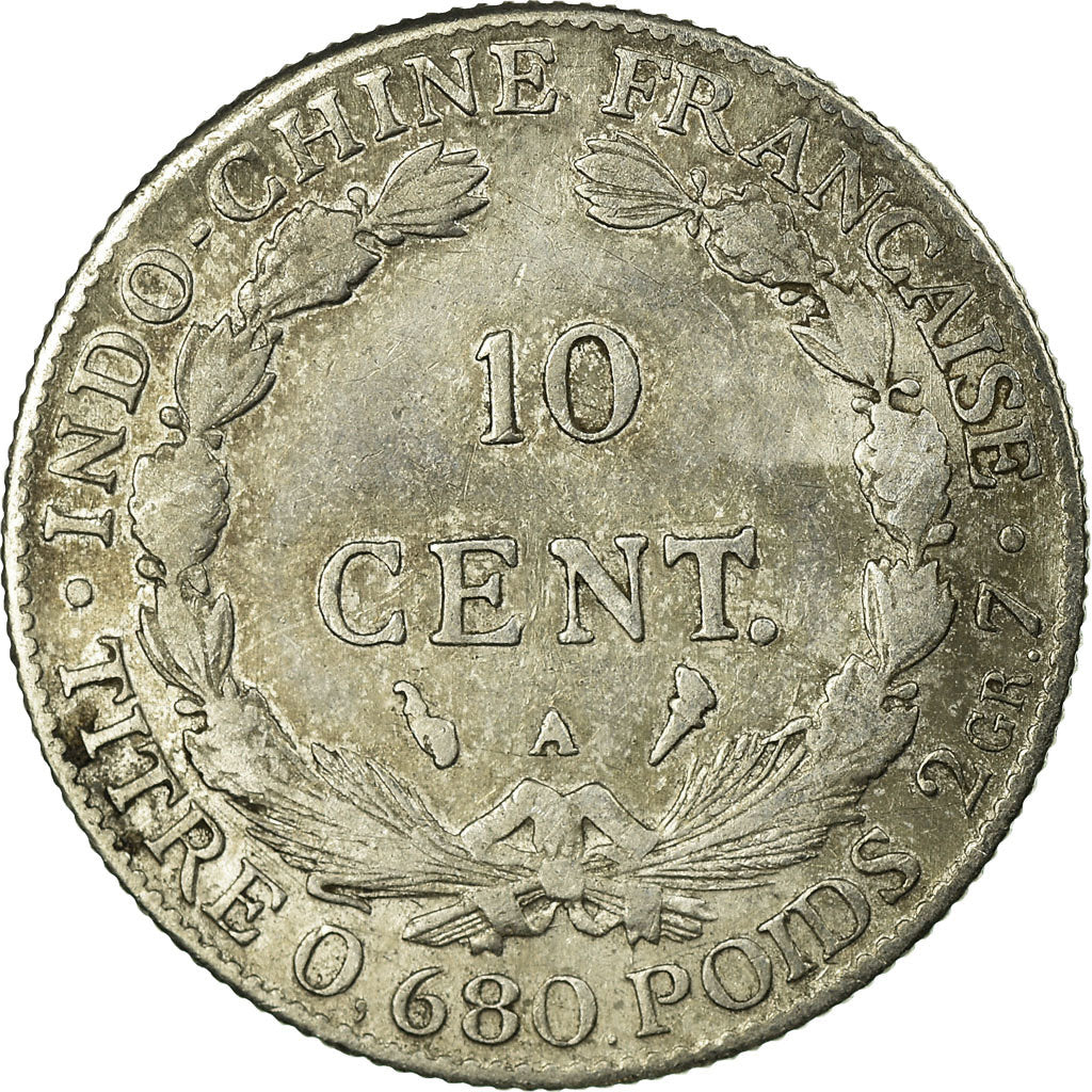 Coin, FRENCH INDO-CHINA, 10 Cents, 1922, Paris, VF(30-35), Silver, KM:16.1