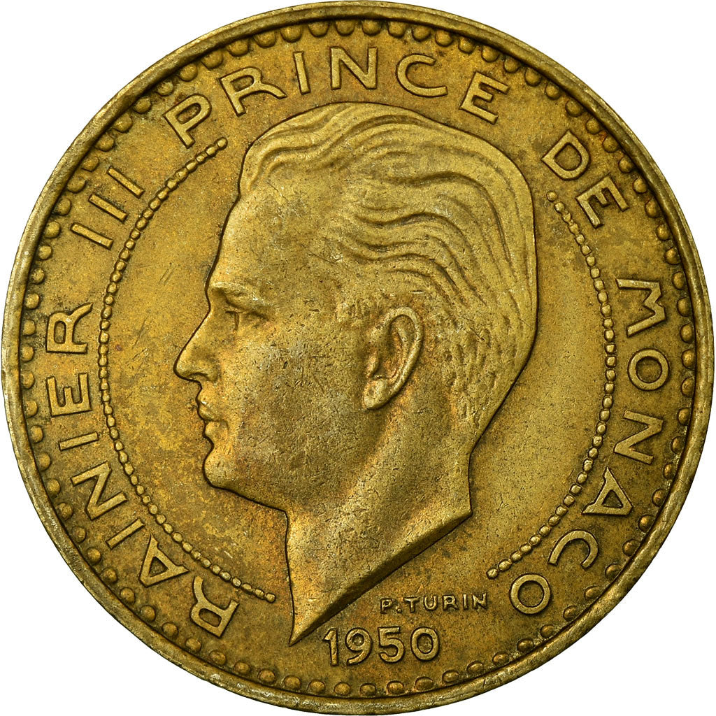 Moneta, Monaco, Rainier III, 20 Francs, Vingt, 1950, BB, Alluminio-bronzo
