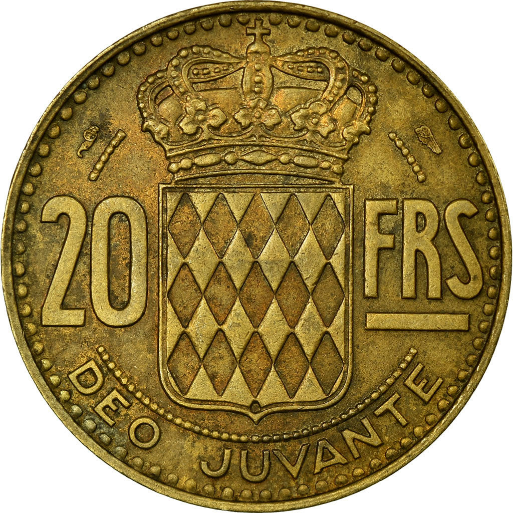 Moneta, Monaco, Rainier III, 20 Francs, Vingt, 1950, BB, Alluminio-bronzo