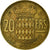 Coin, Monaco, Rainier III, 20 Francs, Vingt, 1950, EF(40-45), Aluminum-Bronze