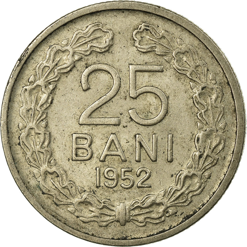 Coin, Romania, 25 Bani, 1952, EF(40-45), Copper-nickel, KM:85.1