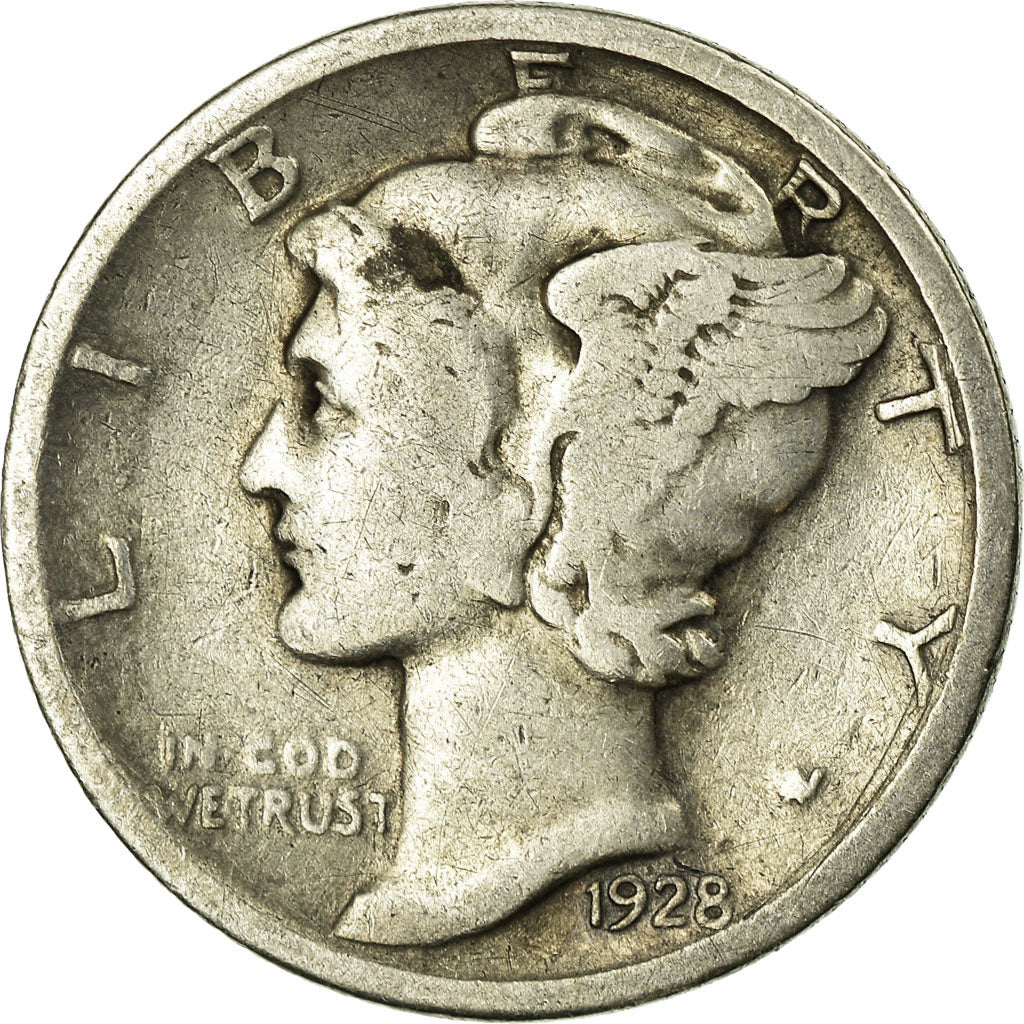 Coin, United States, Mercury Dime, Dime, 1924, U.S. Mint, Philadelphia