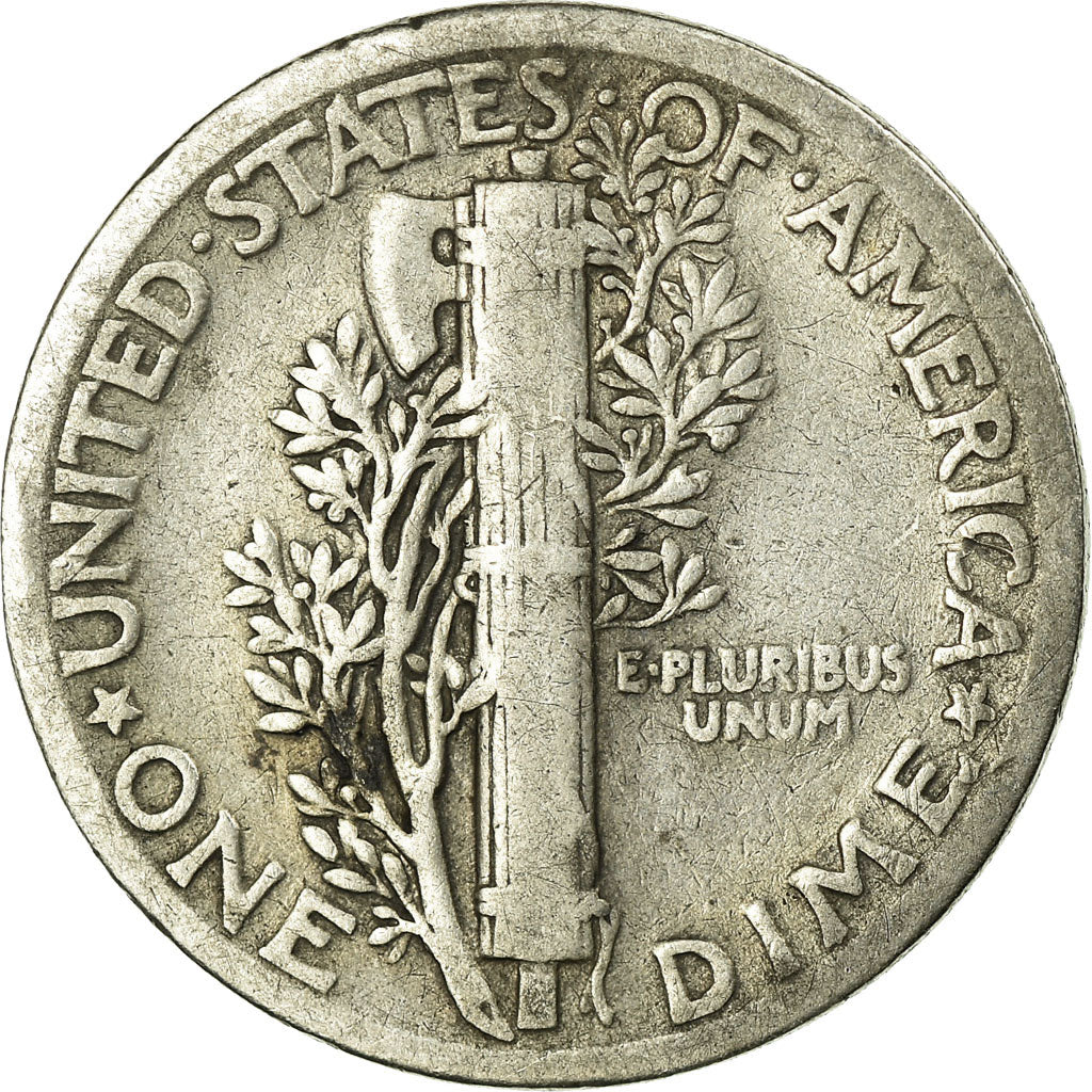 Coin, United States, Mercury Dime, Dime, 1924, U.S. Mint, Philadelphia