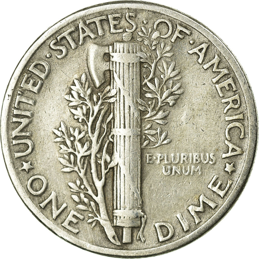 Coin, United States, Mercury Dime, Dime, 1945, U.S. Mint, Philadelphia