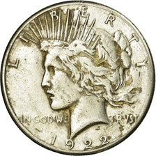 Coin, United States, Peace Dollar, Dollar, 1922, U.S. Mint, San Francisco