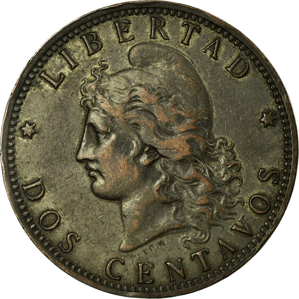 Coin, Argentina, 2 Centavos, 1894, EF(40-45), Bronze, KM:33