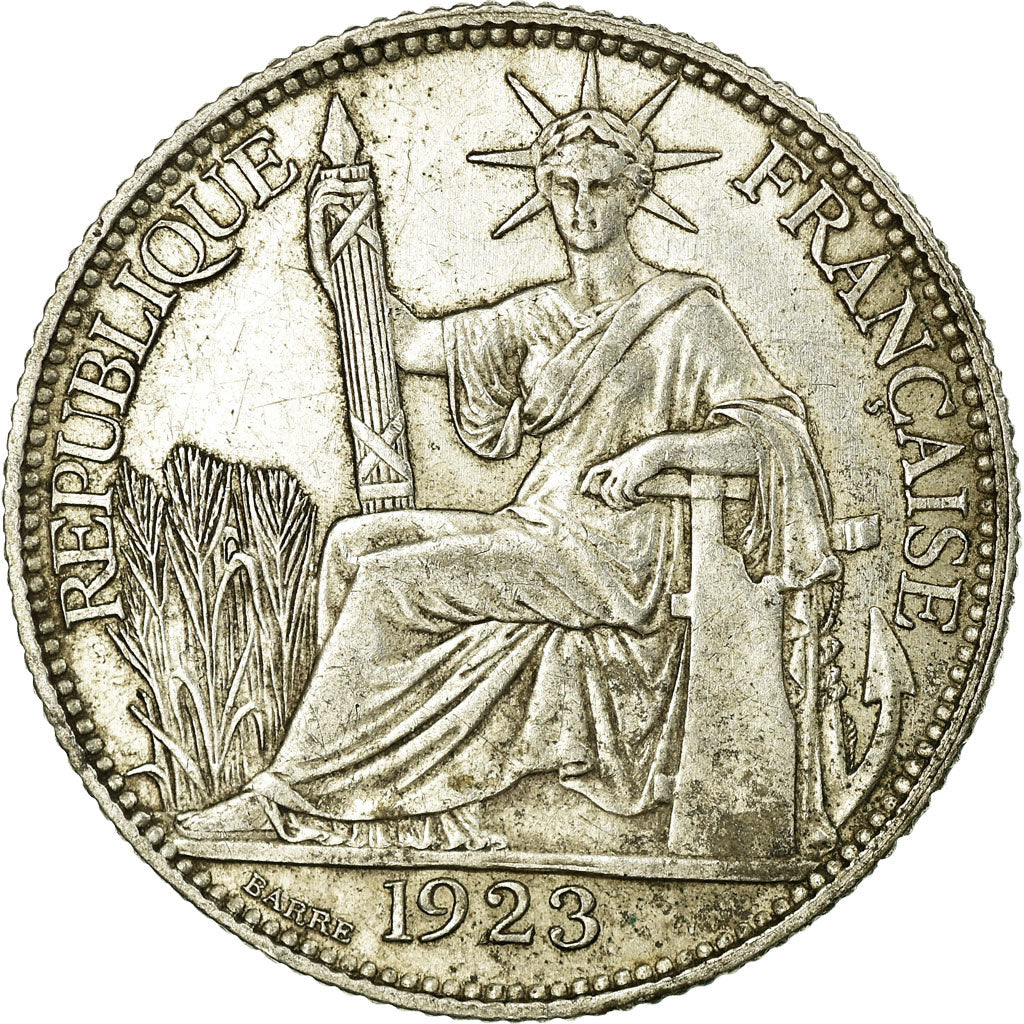 Coin, FRENCH INDO-CHINA, 20 Cents, 1923, Paris, EF(40-45), Silver, KM:17.1