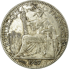Coin, FRENCH INDO-CHINA, 10 Cents, 1927, Paris, EF(40-45), Silver, KM:16.1