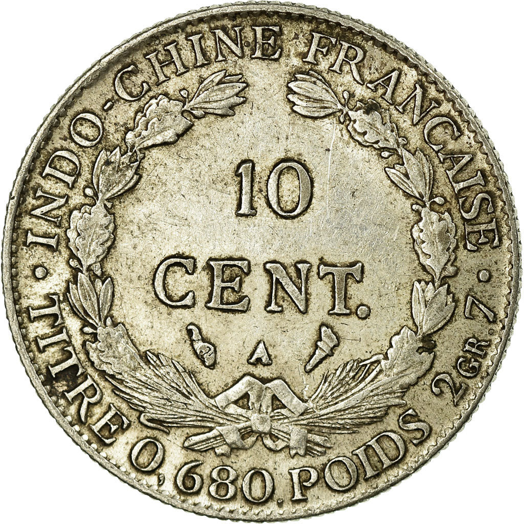 Coin, FRENCH INDO-CHINA, 10 Cents, 1927, Paris, EF(40-45), Silver, KM:16.1