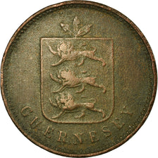 Coin, Guernsey, 4 Doubles, 1830, Heaton, VF(30-35), Copper, KM:2