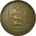 Coin, Guernsey, 4 Doubles, 1830, Heaton, VF(30-35), Copper, KM:2