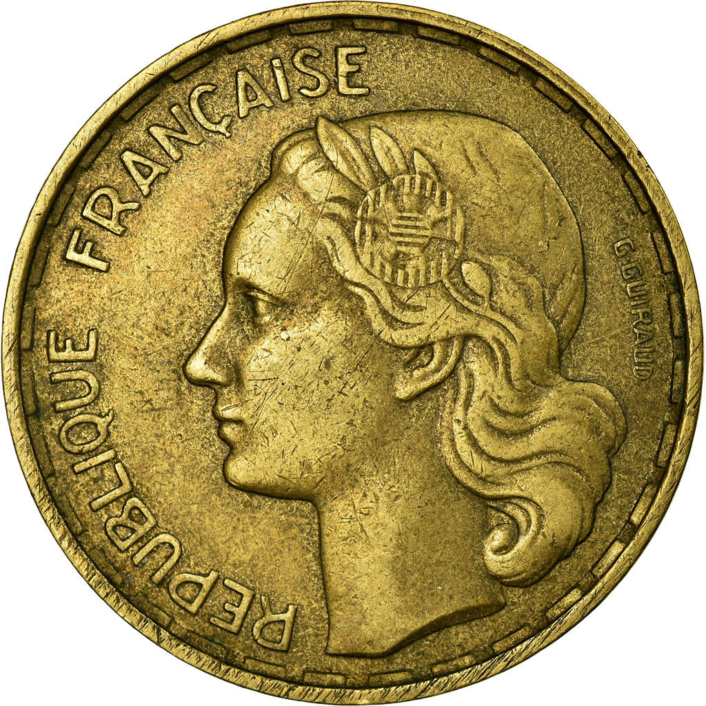 Coin, France, Guiraud, 50 Francs, 1954, Beaumont - Le Roger, VF(20-25)