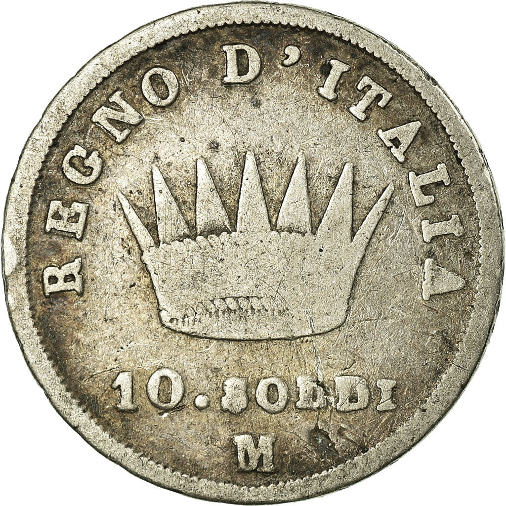 Coin, ITALIAN STATES, KINGDOM OF NAPOLEON, Napoleon I, 10 Soldi, 1814, Milan