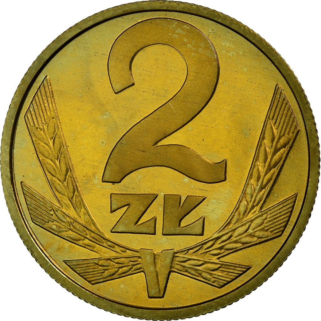 Moneta, Polska, 2 Zlote, 1981, Warsaw, MS(65-70), Mosiądz, KM:80.1
