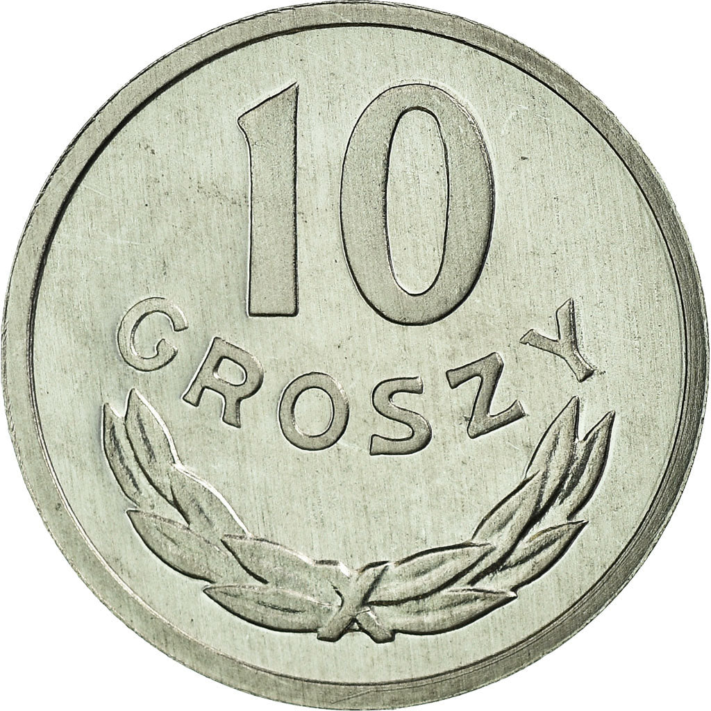Coin, Poland, 10 Groszy, 1981, Warsaw, MS(65-70), Aluminum, KM:AA47