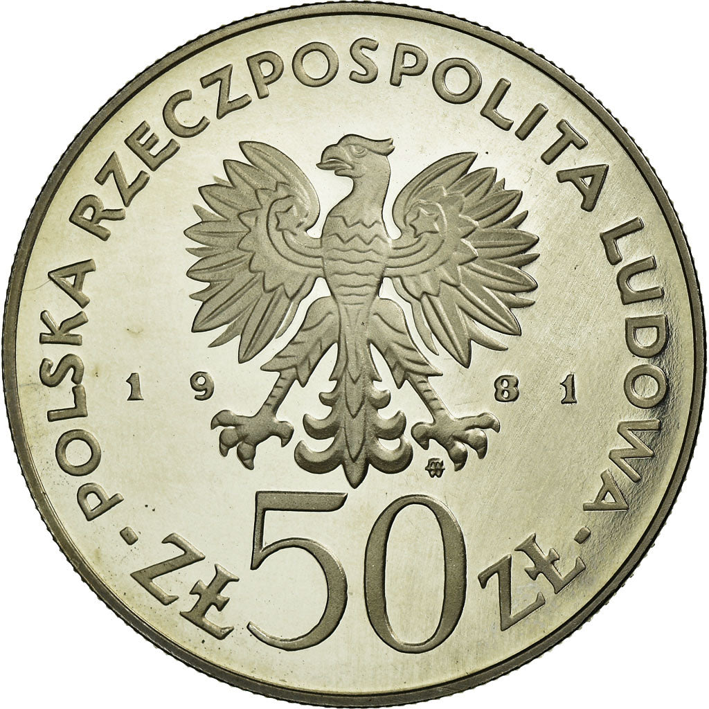 Munten, Polen, 50 Zlotych, 1981, Warsaw, FDC, Copper-nickel, KM:128