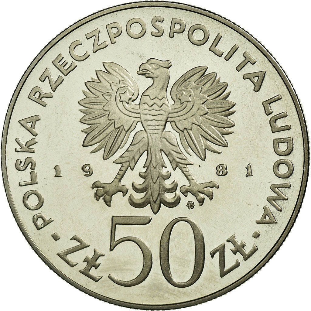 Munten, Polen, 50 Zlotych, 1981, Warsaw, FDC, Copper-nickel, KM:127
