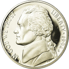 Moneta, Stati Uniti, Jefferson Nickel, 5 Cents, 1994, U.S. Mint, San Francisco