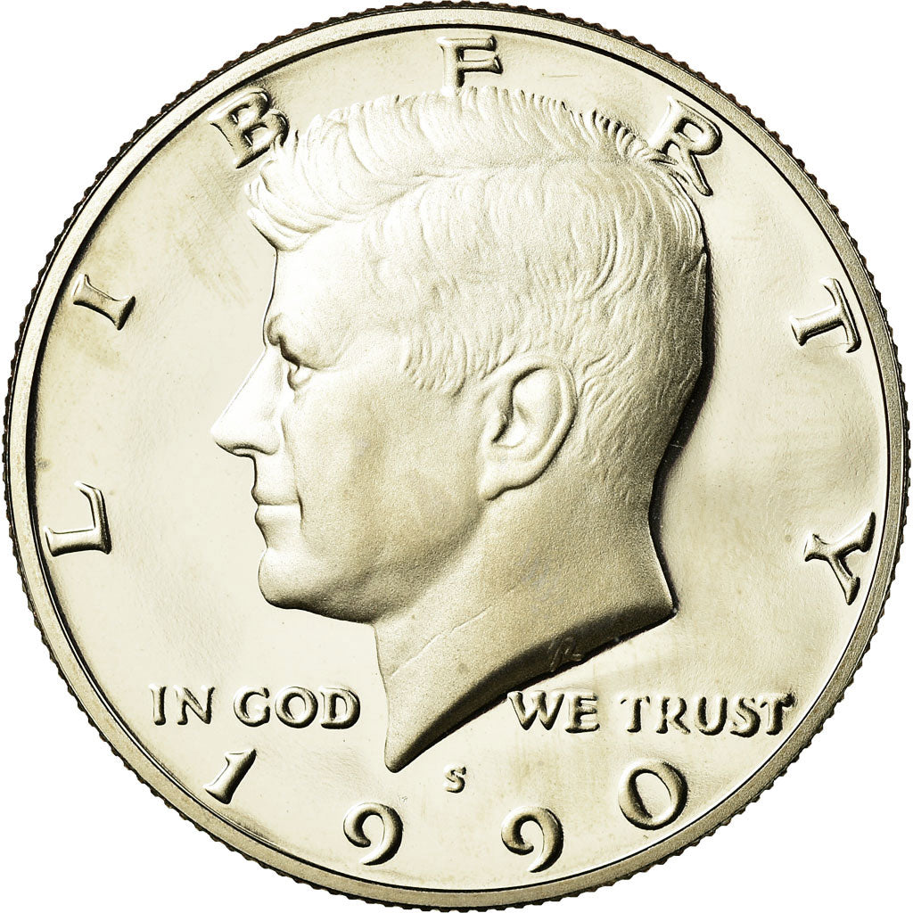 Coin, United States, Kennedy Half Dollar, Half Dollar, 1990, U.S. Mint, San