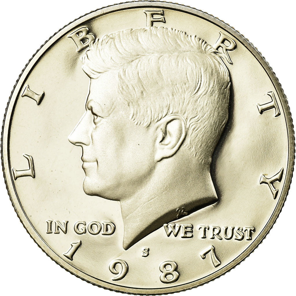Coin, United States, Kennedy Half Dollar, Half Dollar, 1987, U.S. Mint, San