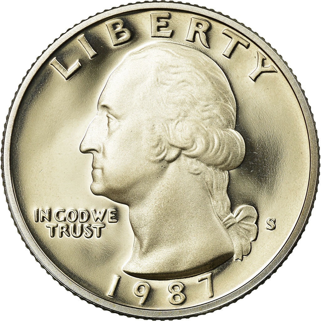 Coin, United States, Washington Quarter, Quarter, 1987, U.S. Mint, San