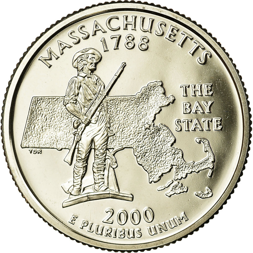 Coin, United States, MASSACHUSETTS, Quarter, 2000, U.S. Mint, San Francisco