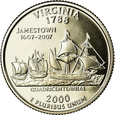 Coin, United States, Virginia, Quarter, 2000, U.S. Mint, San Francisco, Proof