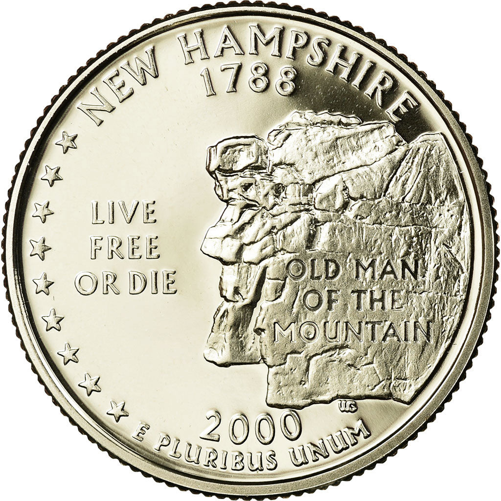 Münze, Vereinigte Staaten, New Hampshire, Quarter, 2000, U.S. Mint, San