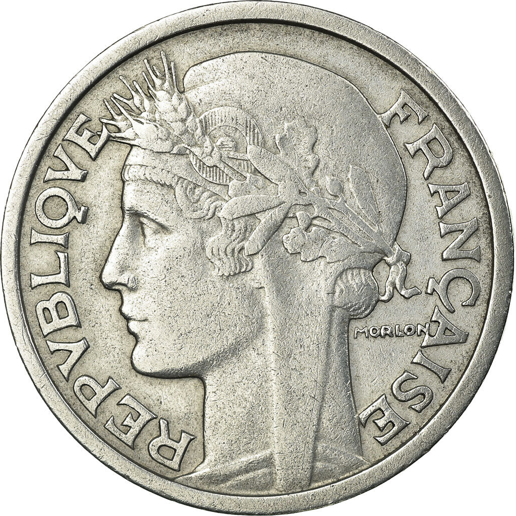 Coin, France, Morlon, 2 Francs, 1950, Beaumont - Le Roger, EF(40-45), Aluminum