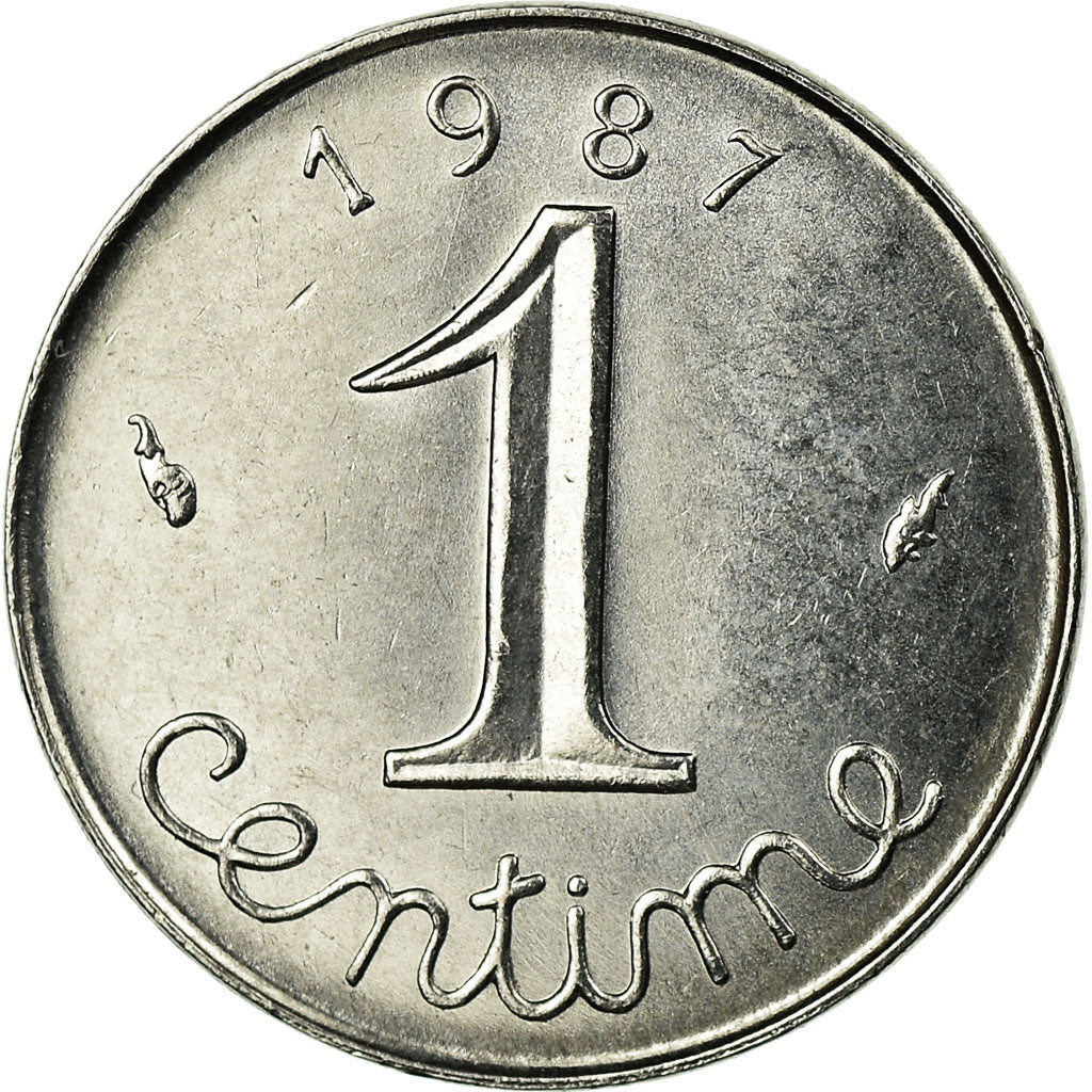 Munten, Frankrijk, Épi, Centime, 1987, Paris, PR, Stainless Steel, KM:928