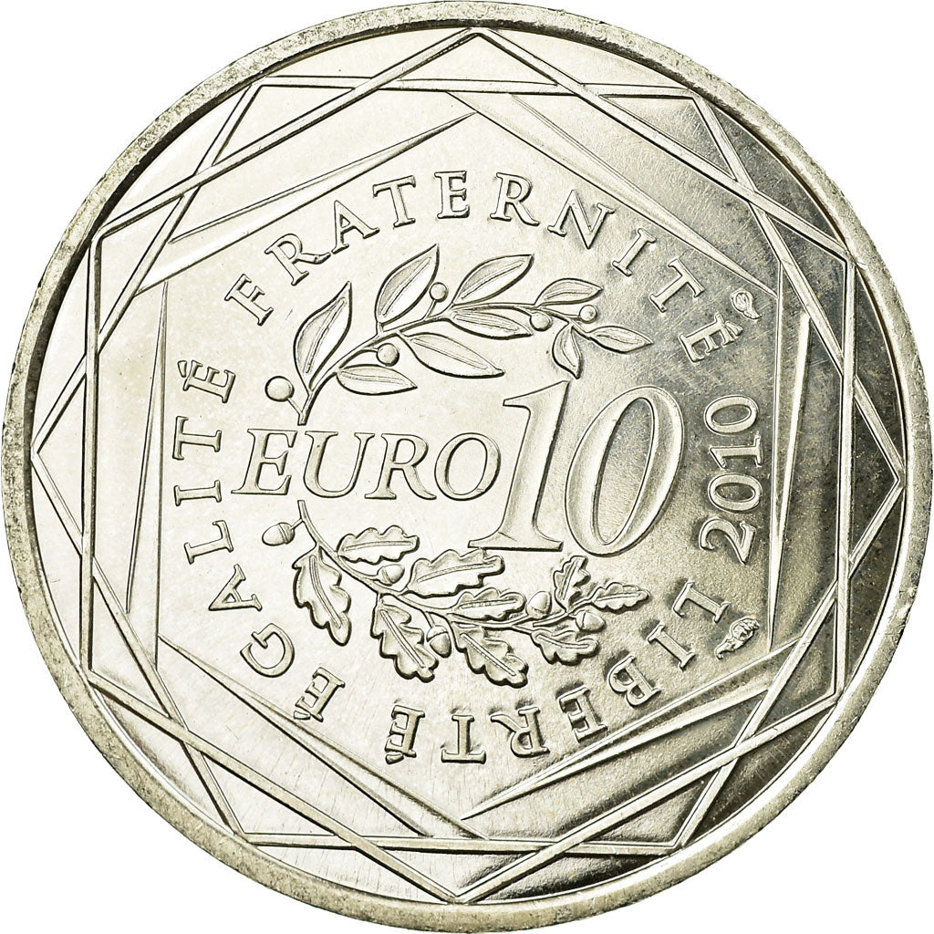 Frankreich, 10 Euro, 2010, Champagne-Ardenne, UNZ, Silber, Gadoury:EU399