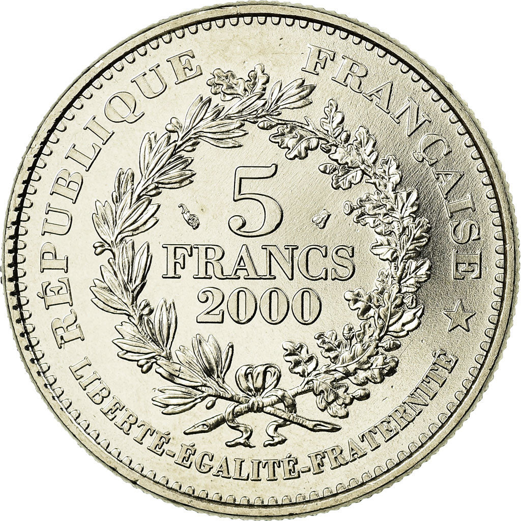 Monnaie, France, Marianne révolutionnaire, 5 Francs, 2000, Paris, FDC