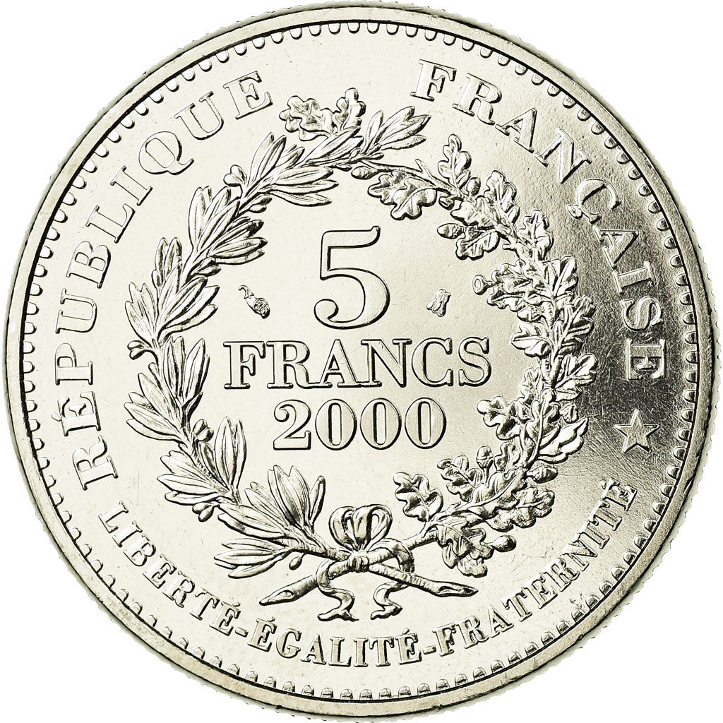 Coin, France, 5 Francs, 2000, Paris, MS(65-70), Cupro-nickel, KM:1222