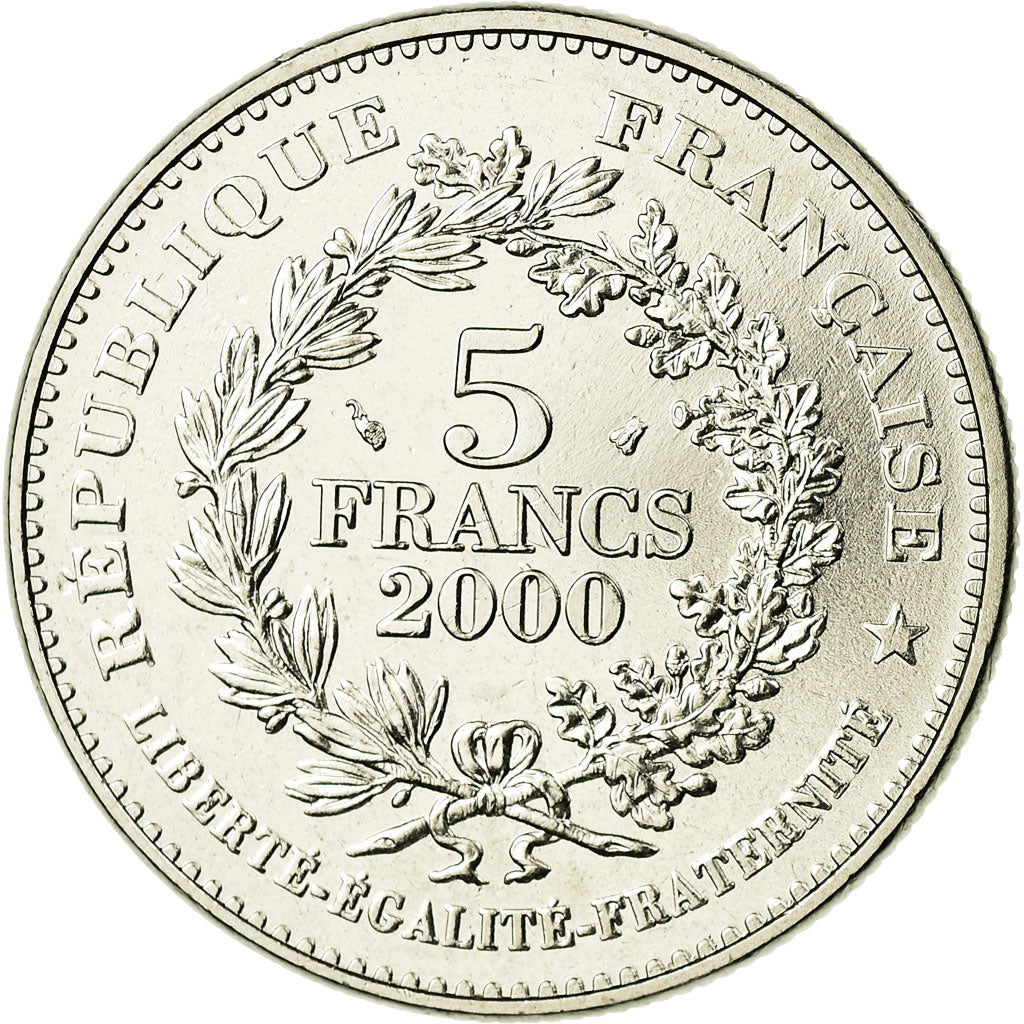 Coin, France, 5 Francs, 2000, Paris, MS(65-70), Cupro-nickel, KM:1223