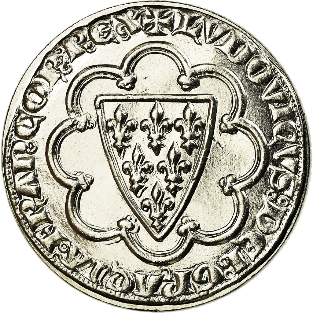 Coin, France, Écu de Saint Louis, 5 Francs, 2000, Paris, MS(63), Copper-Nickel