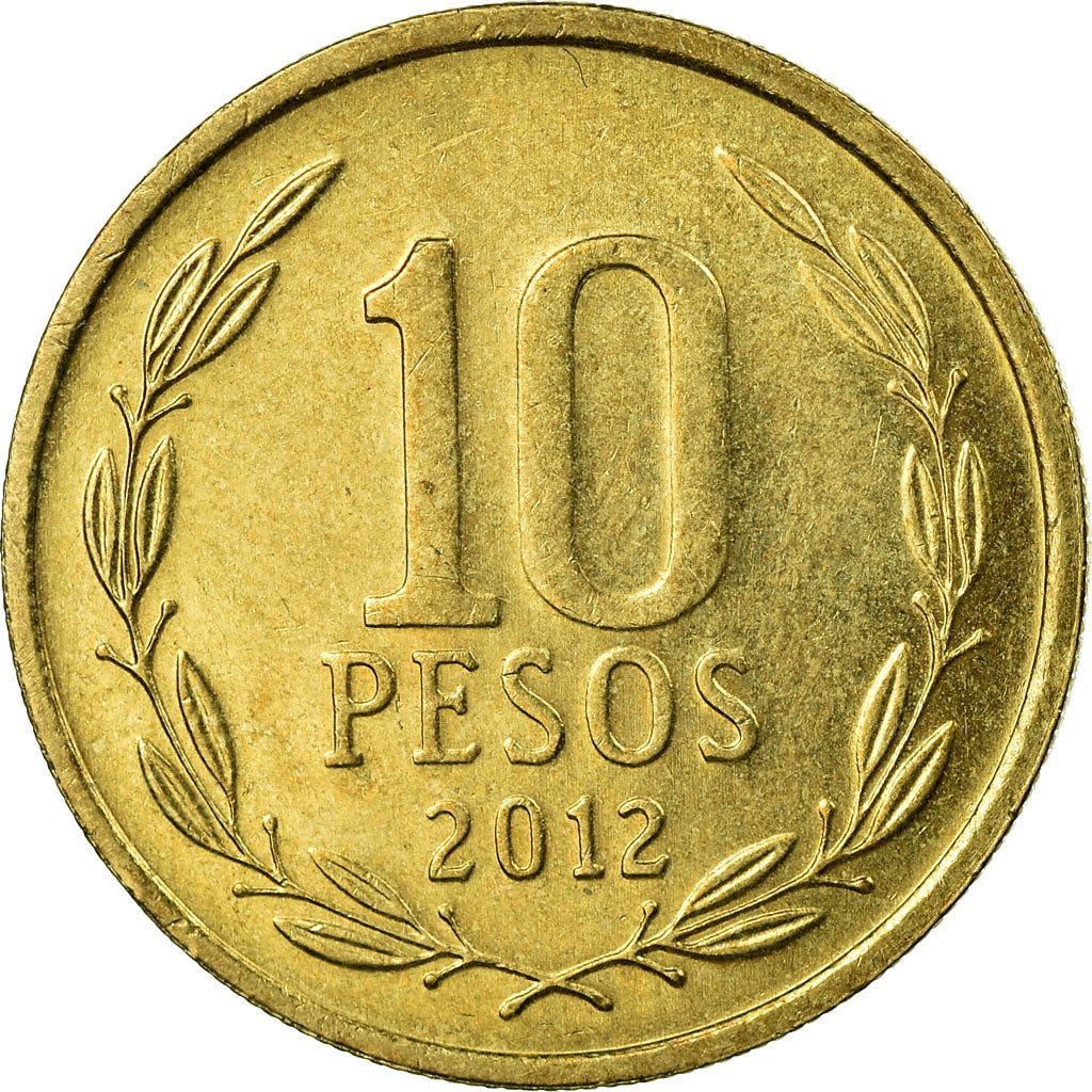 Monnaie, Chile, 10 Pesos, 2012, Santiago, SUP, Aluminum-Bronze, KM:228.2