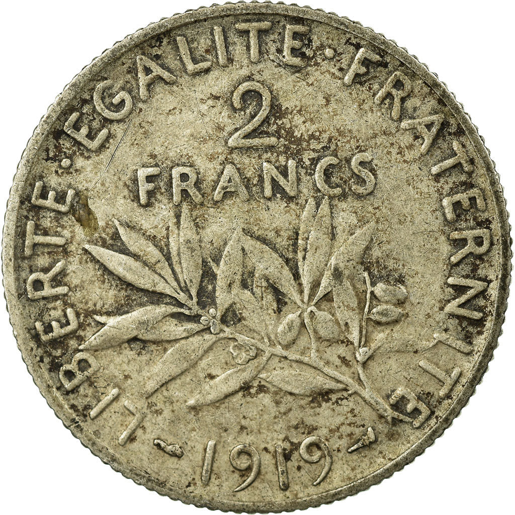 Monnaie, France, Semeuse, 2 Francs, 1919, Paris, TB+, Argent, Gadoury:532