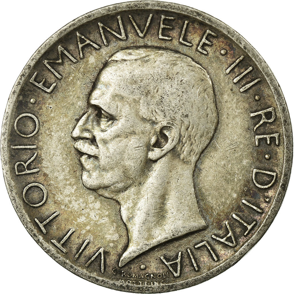 Coin, Italy, Vittorio Emanuele III, 5 Lire, 1927, Rome, EF(40-45), Silver
