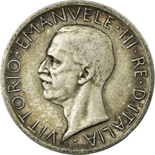 Coin, Italy, Vittorio Emanuele III, 5 Lire, 1927, Rome, EF(40-45), Silver