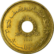 Coin, Lebanon, 2-1/2 Piastres, 1955, Paris, EF(40-45), Aluminum-Bronze, KM:20