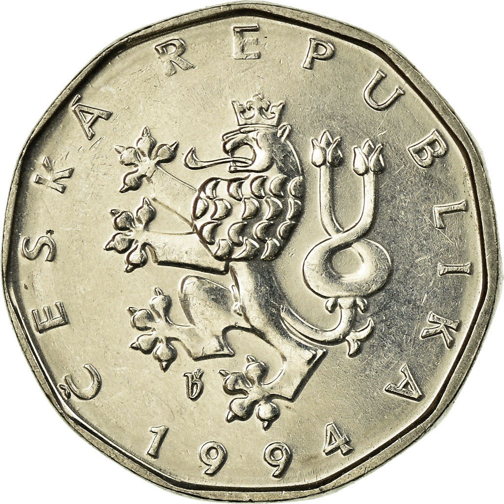 Monnaie, République Tchèque, 2 Koruny, 1994, SPL, Nickel plated steel, KM:9