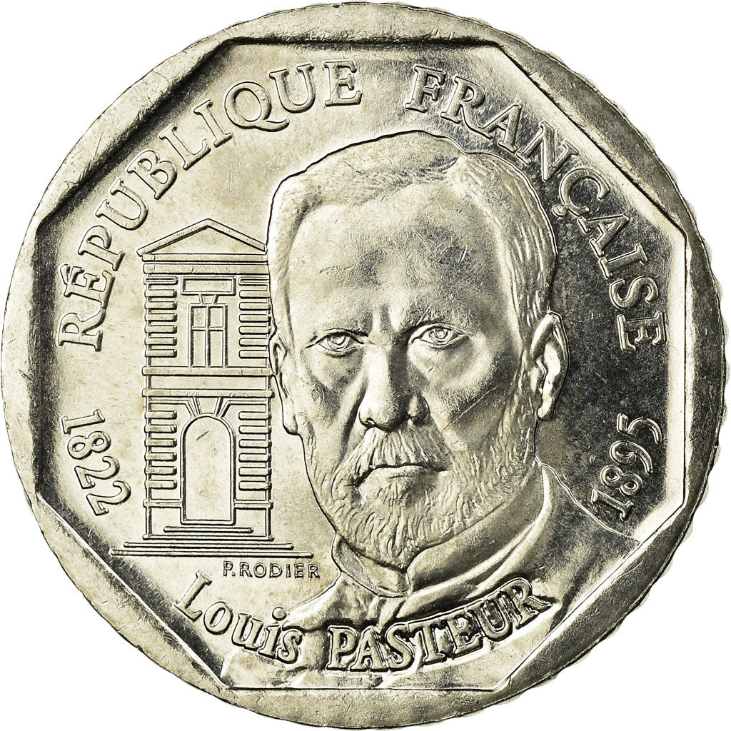 Münze, Frankreich, Pasteur, 2 Francs, 1995, Paris, SS, Nickel, KM:1119