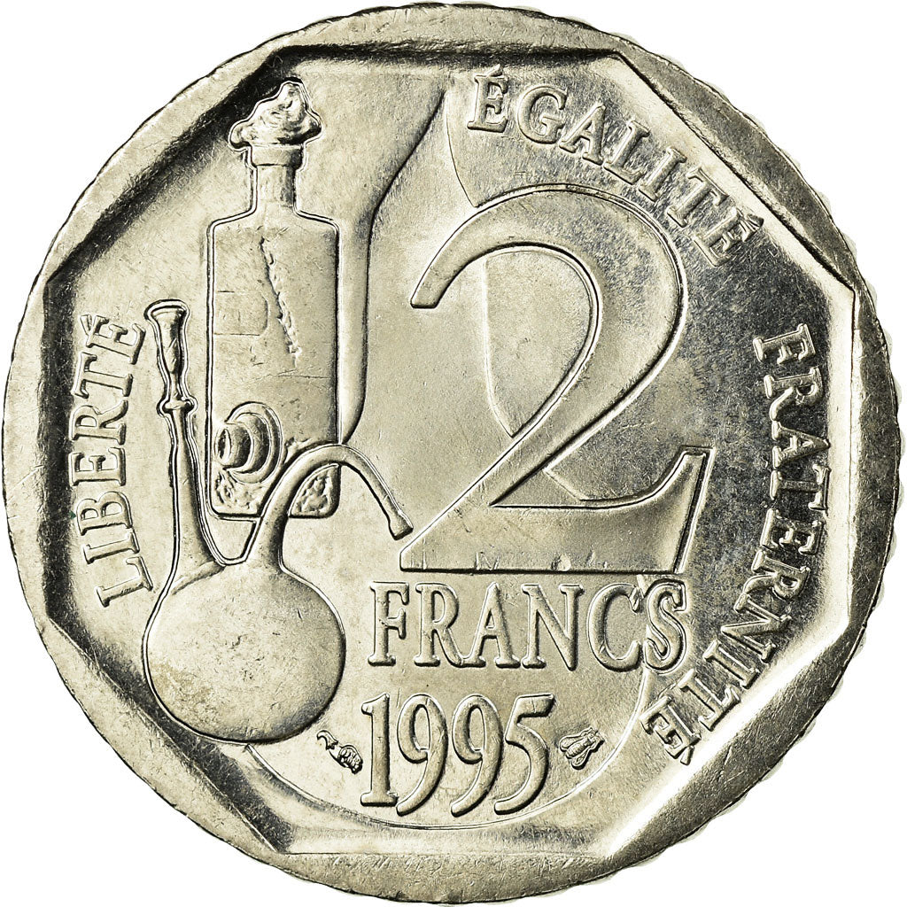 Münze, Frankreich, Pasteur, 2 Francs, 1995, Paris, SS, Nickel, KM:1119