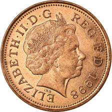 Coin, Great Britain, Elizabeth II, 2 Pence, 1998, AU(55-58), Bronze, KM:987a